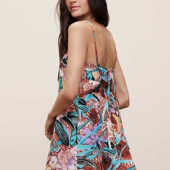 🌸 White Lotus Multi-Floral Linen Mini Dress - NWT! 🌸 - Picture 2 of 5